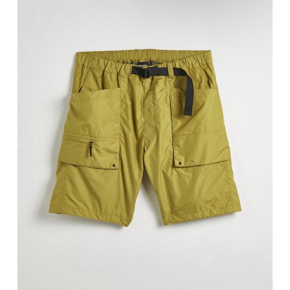 Goldwin Ripstop Hiking Cargo Shorts Size Small (2) Adjustable‎ Acid Yellow New